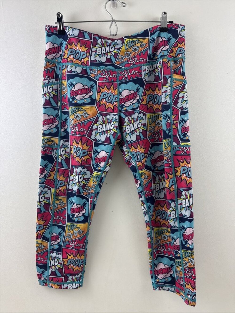 CVG (Constantly Varied Gear) Comic Book Print Capri Leggings - Size X-Large